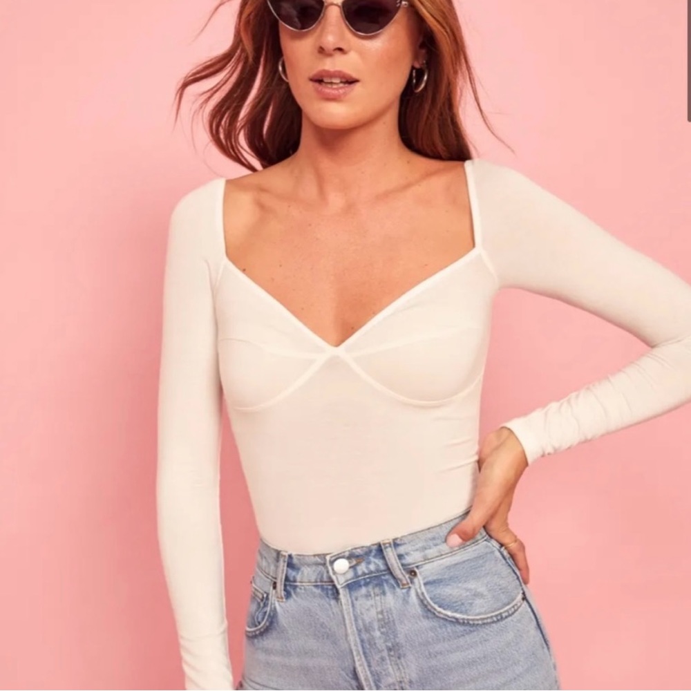 NWT Reformation Heather Thong Bodysuit